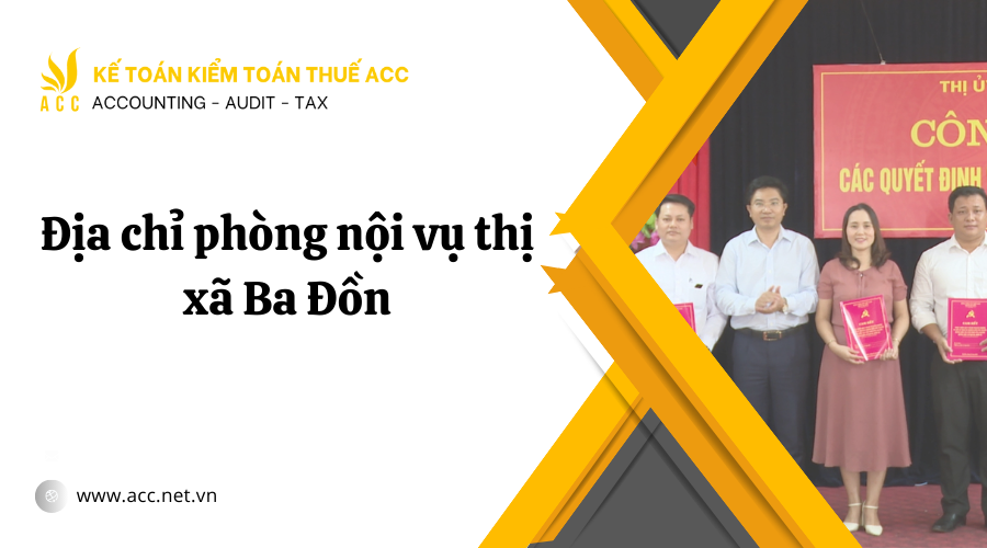Địa chỉ phòng nội vụ thị xã Ba Đồn