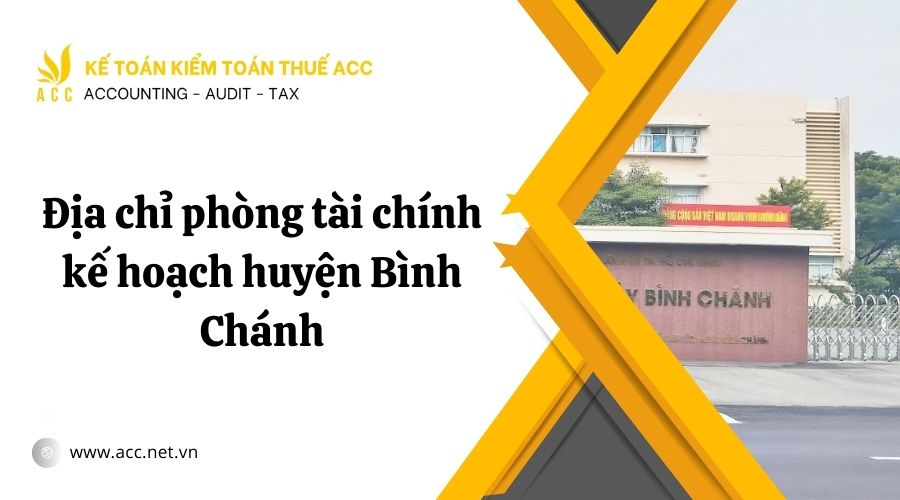 phòng tài chính kế hoạch huyện Bình Chánh