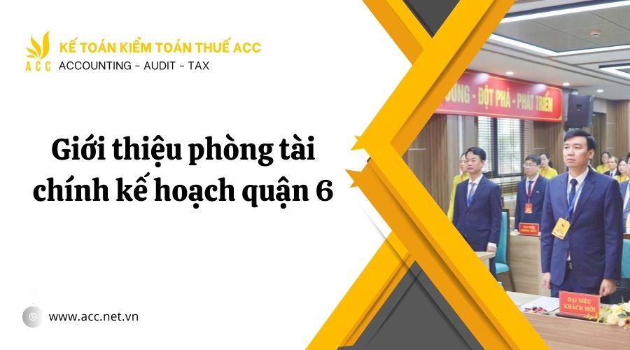 phòng tài chính kế hoạch quận 6