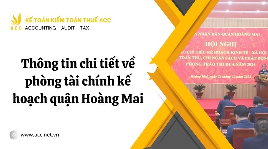 phòng tài chính kế hoạch quận Hoàng Mai