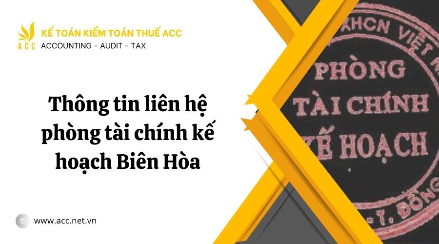 phòng tài chính kế hoạch Biên Hòa