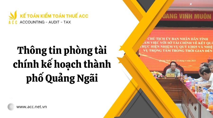 phòng tài chính kế hoạch thành phố Quảng Ngãi